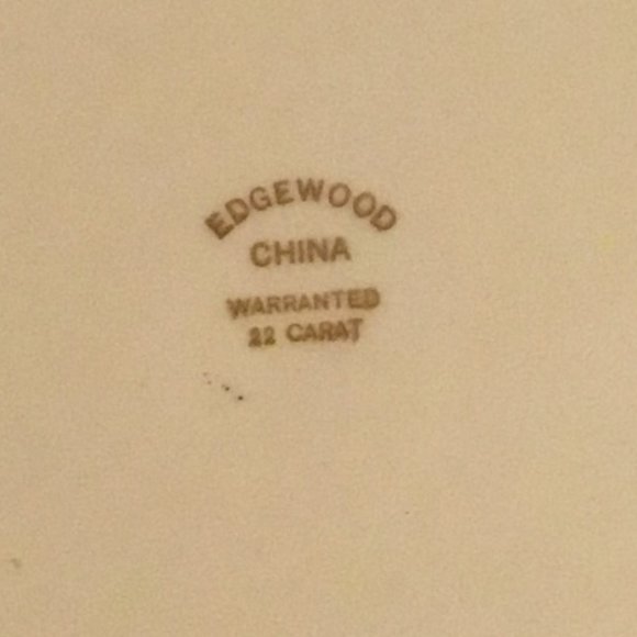 Very lovely & antique Edgewood China 22 karat gold decorative plate - Picture 8 of 8